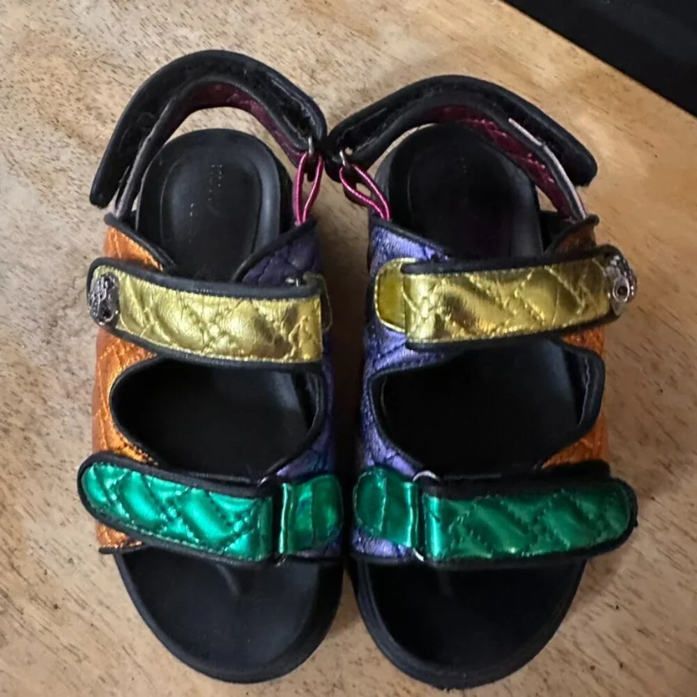 Kurt Geiger Girls Metallic sandals size 10 Us Multicolor Youth Girls